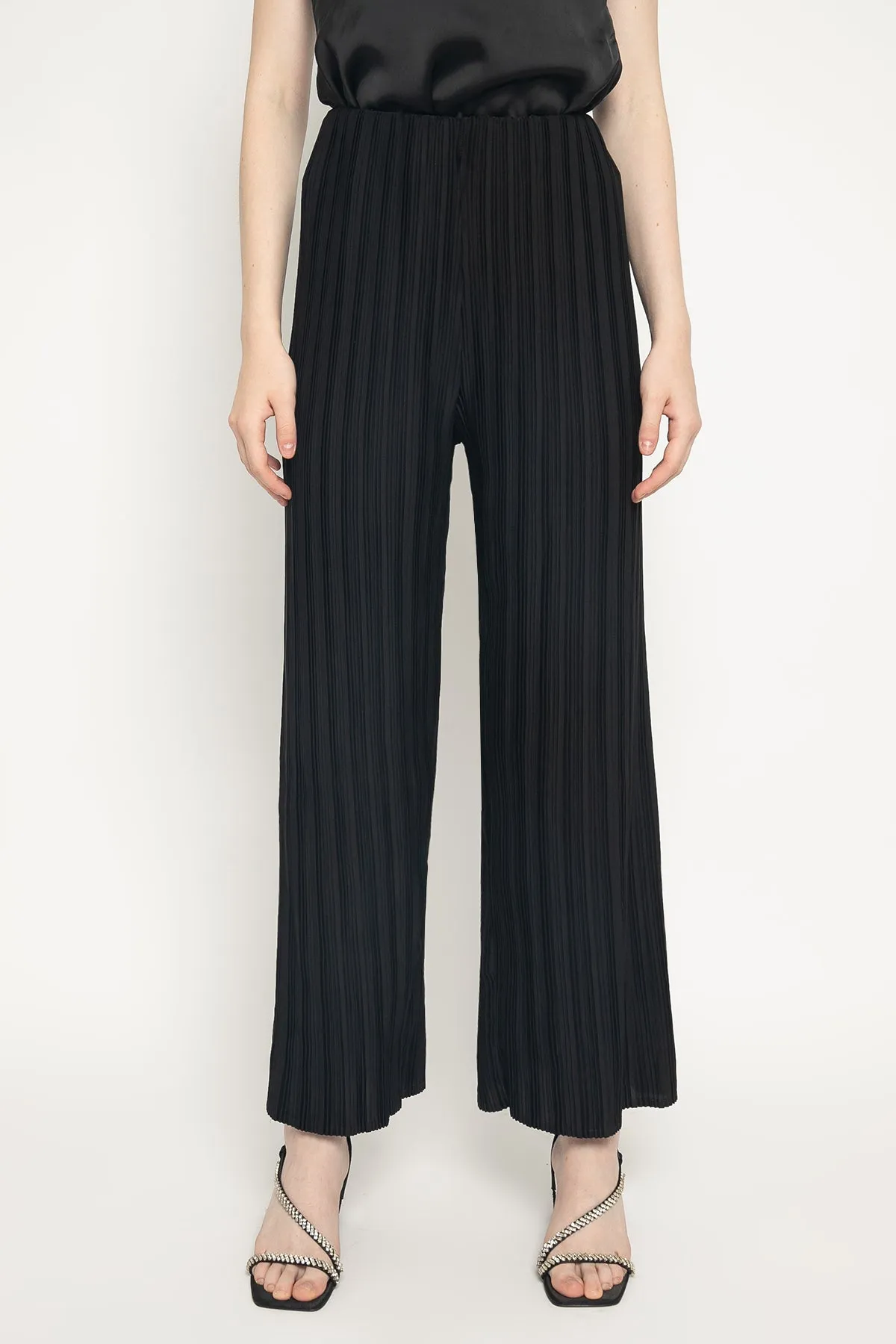 Pleated Pants in Black