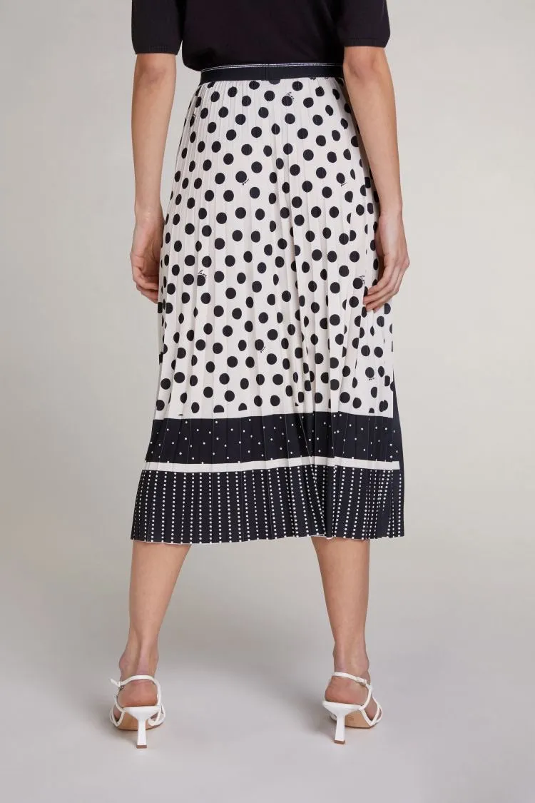 Pleated Polka Dot Skirt
