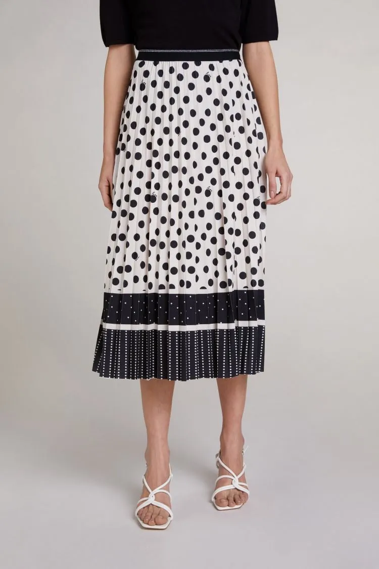 Pleated Polka Dot Skirt