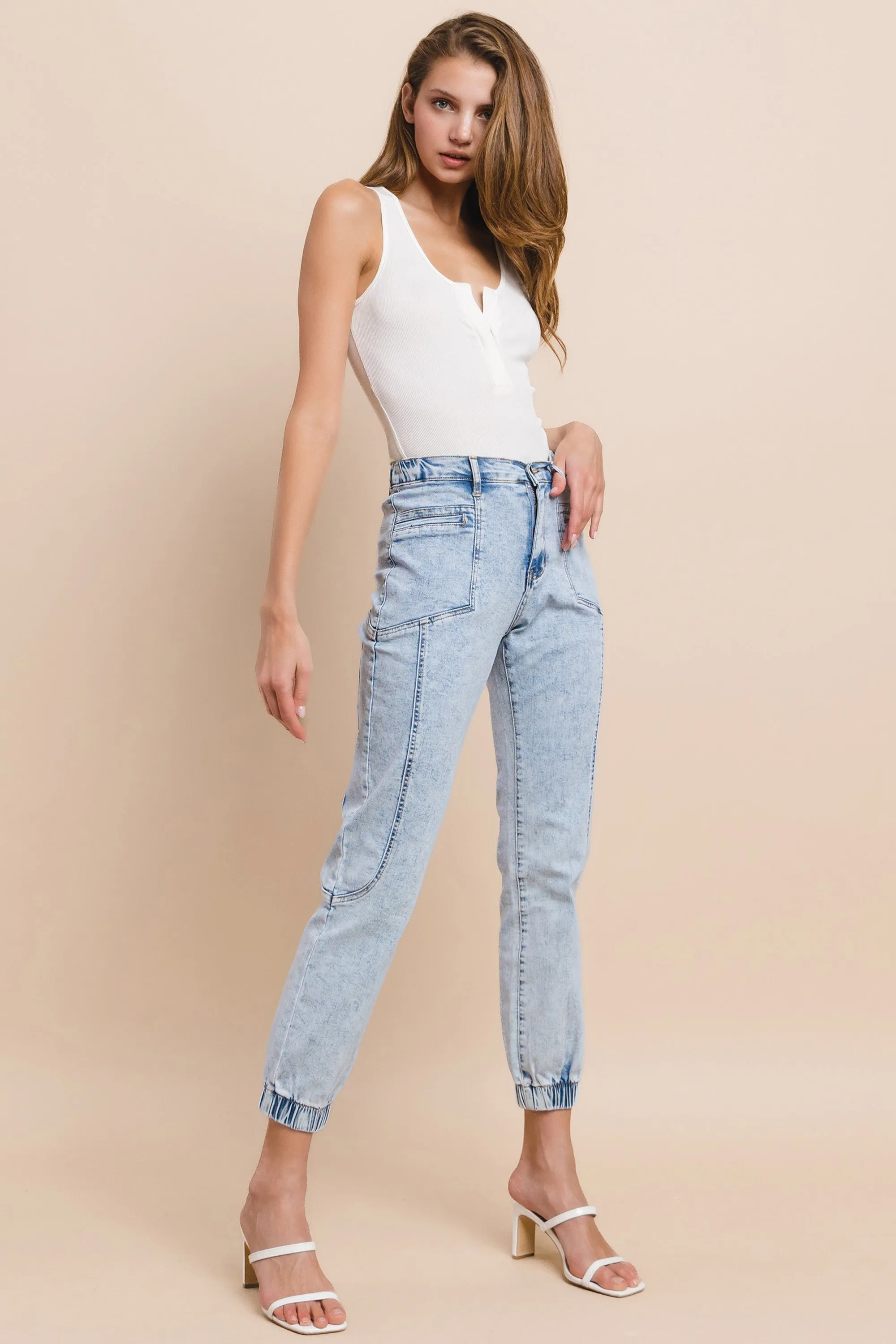 PREMIUM DENIM JOGGER PANTS W2462PIA