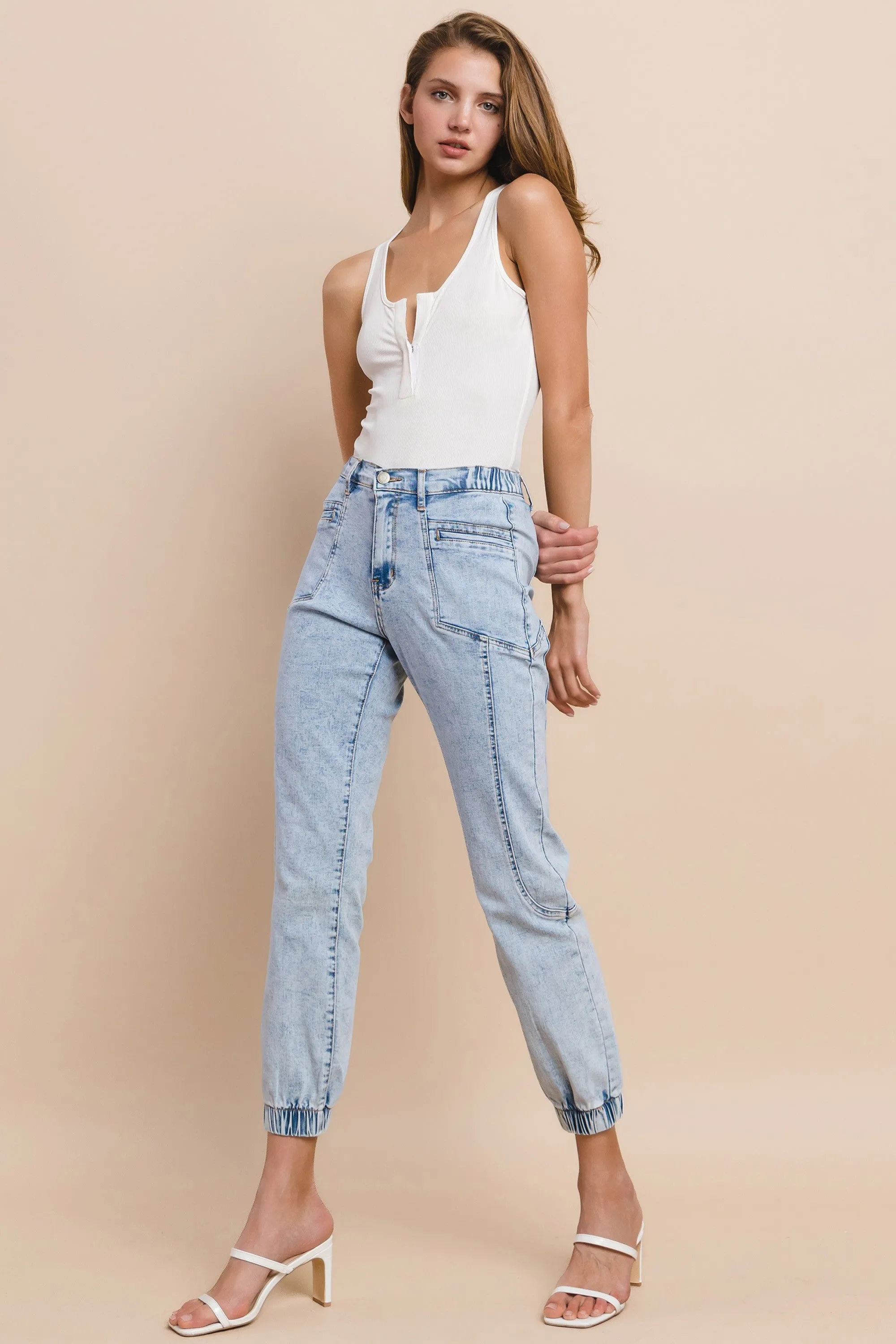 PREMIUM DENIM JOGGER PANTS W2462PIA