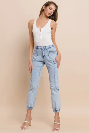 PREMIUM DENIM JOGGER PANTS W2462PIA