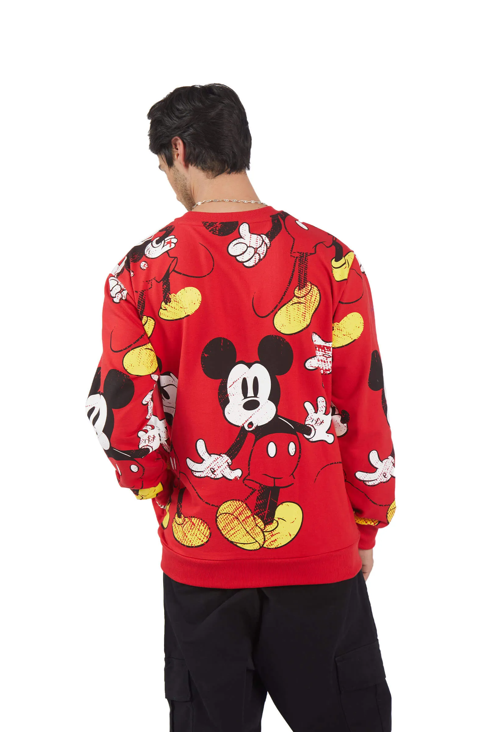 Red Mickey Mouse Oversized Sweatshirt
