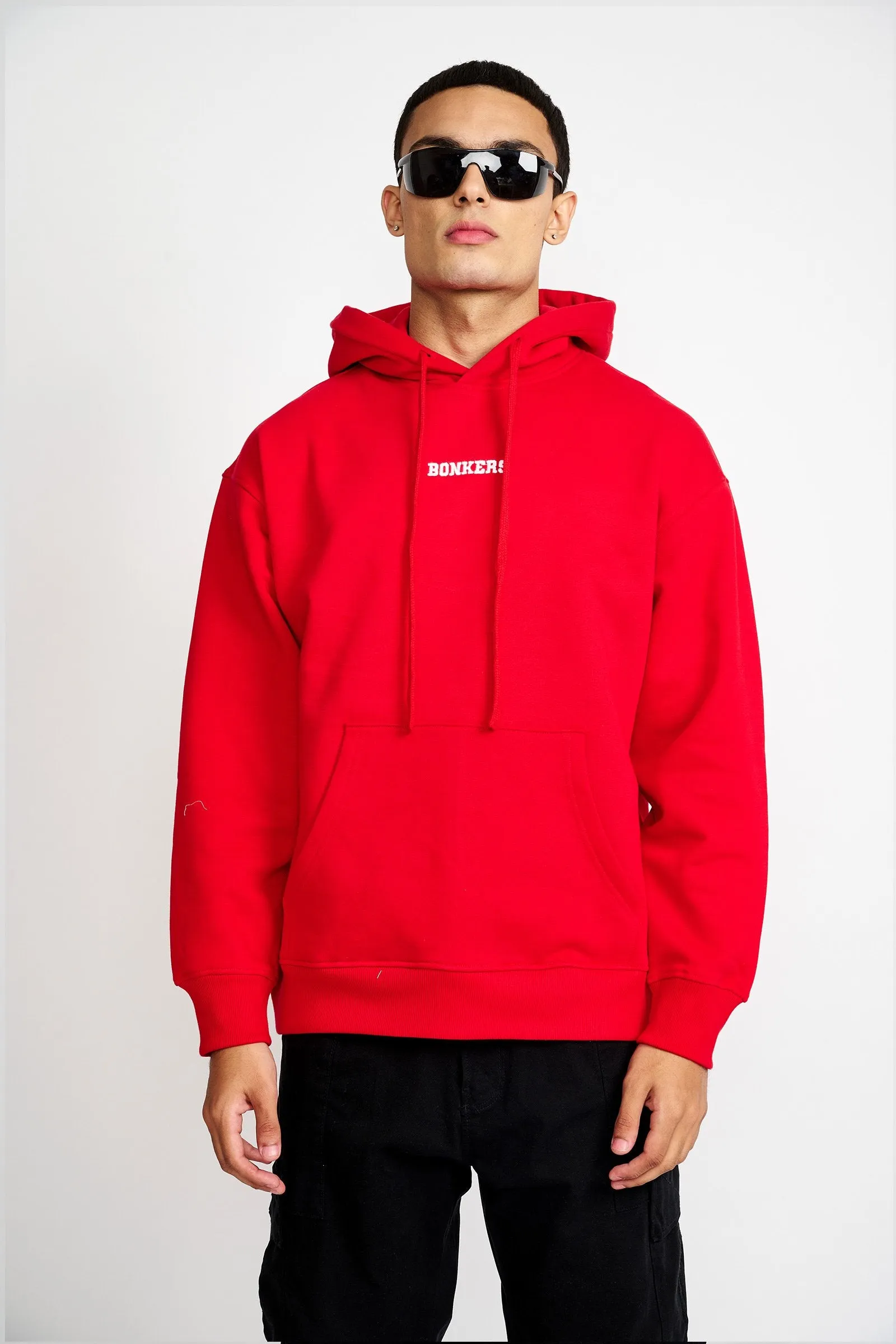 Red Signature Oversized Heavyweight Hoodie (Fleece)