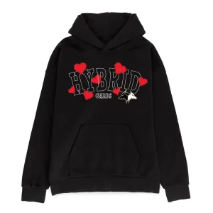 Ruby Romance Varsity Heavyweight Hoodie - Black