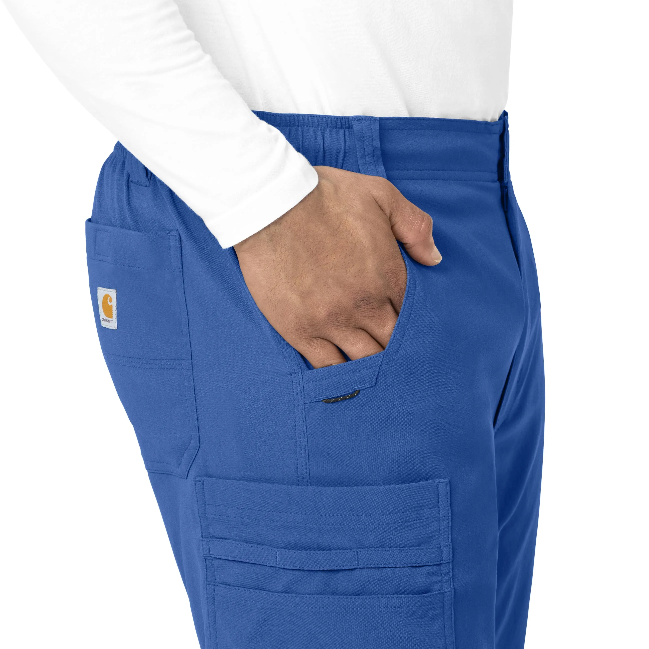 Rugged Flex Peak C55037 Men's Straight Leg Cargo Scrub Pants Royal