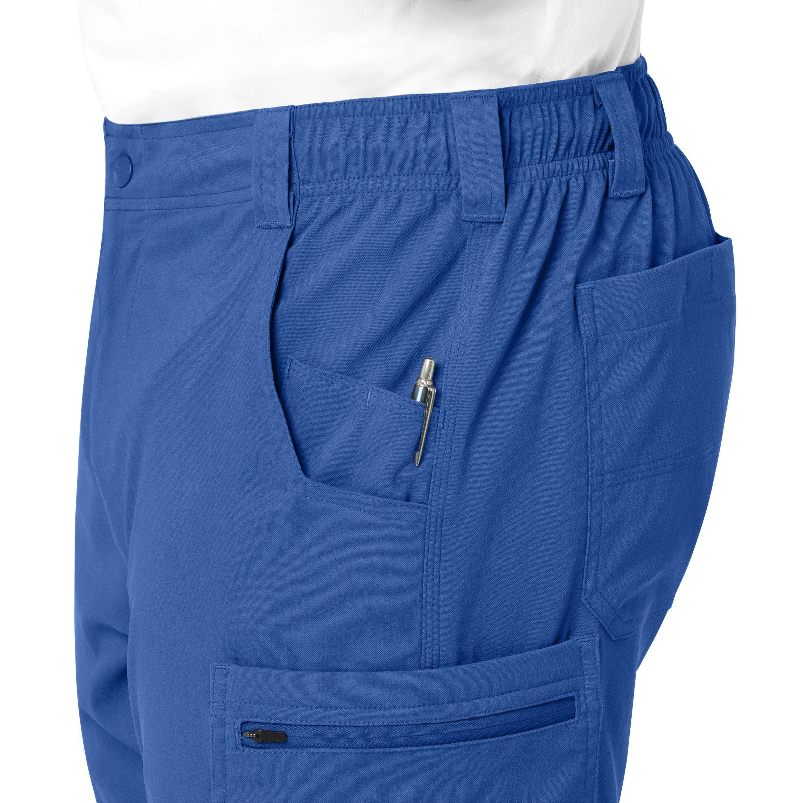 Rugged Flex Peak C55037 Men's Straight Leg Cargo Scrub Pants Royal