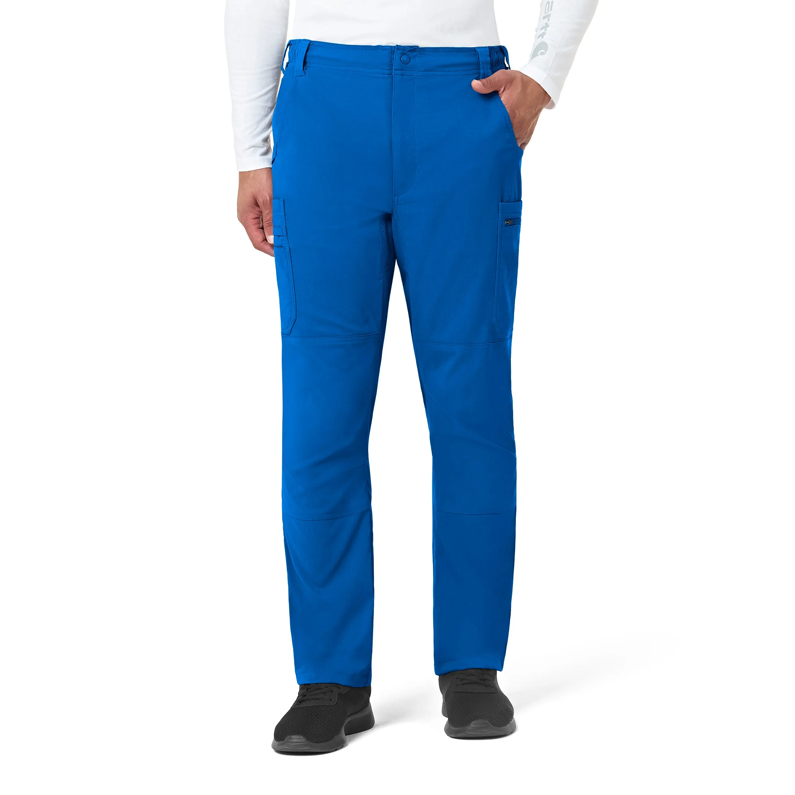 Rugged Flex Peak C55037 Men's Straight Leg Cargo Scrub Pants Royal