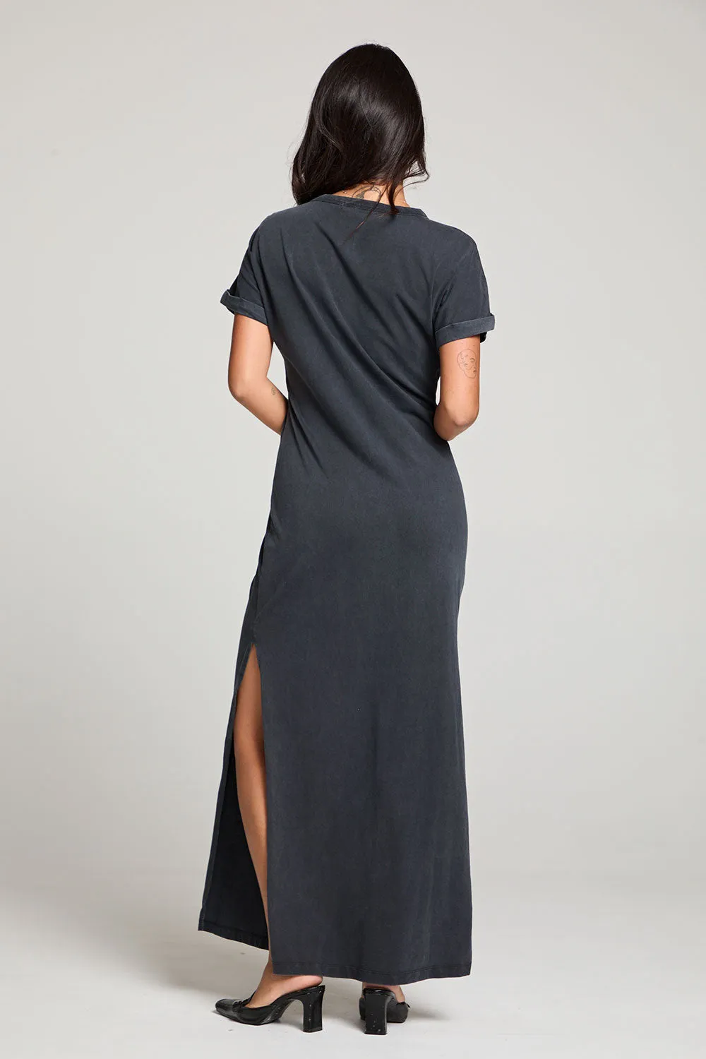 Saloonn Licorice Black Maxi Dress