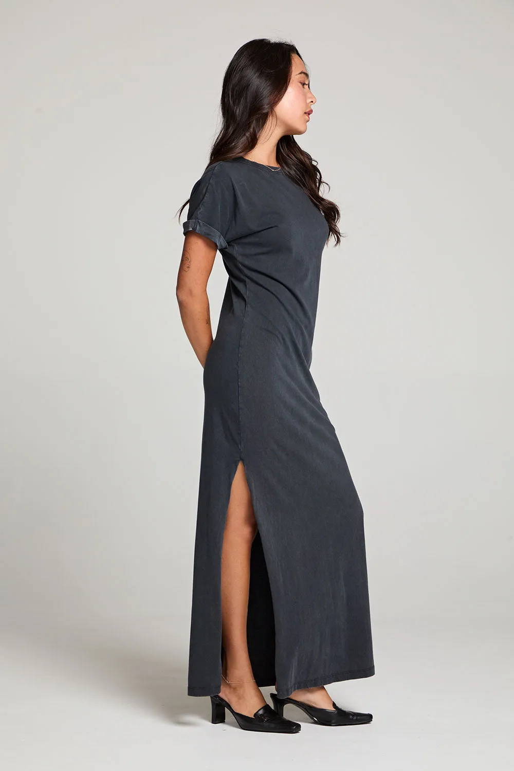 Saloonn Licorice Black Maxi Dress