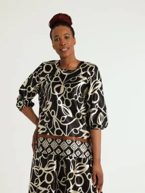 Satin Blouse - Black
