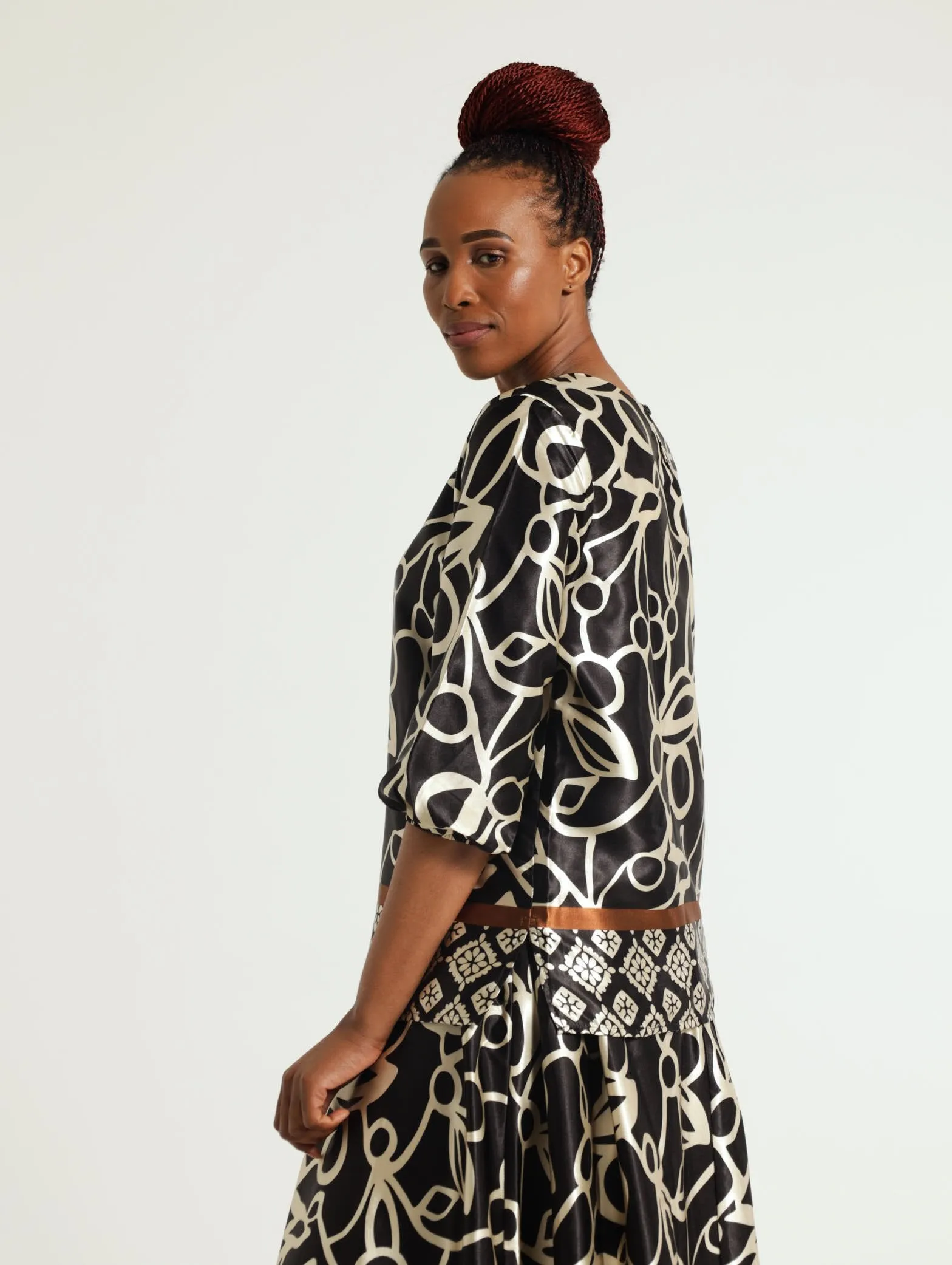 Satin Blouse - Black