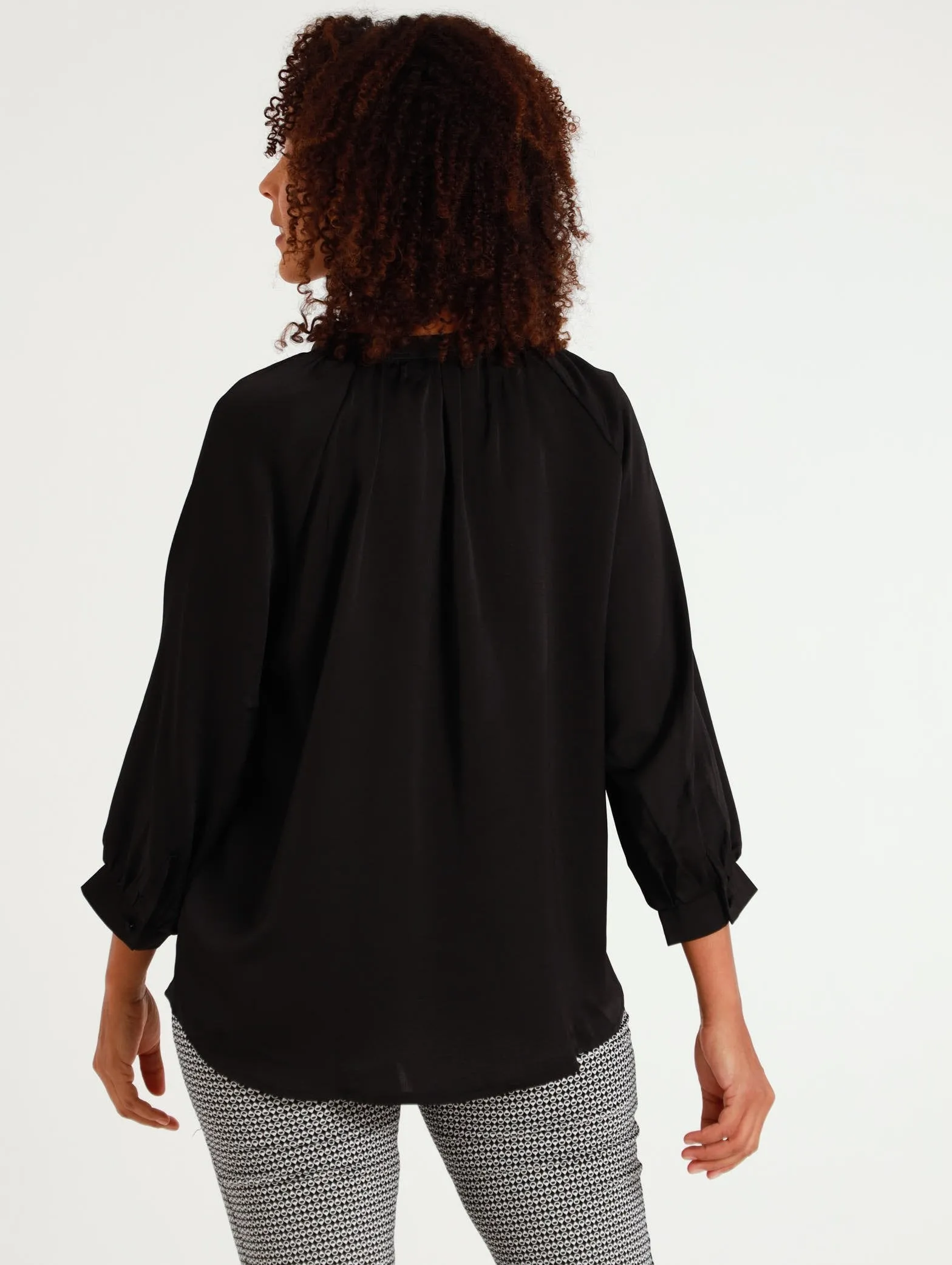 Satin Blouse - Black