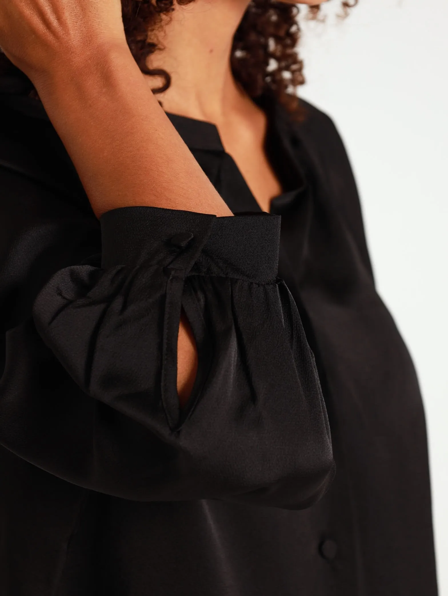 Satin Blouse - Black
