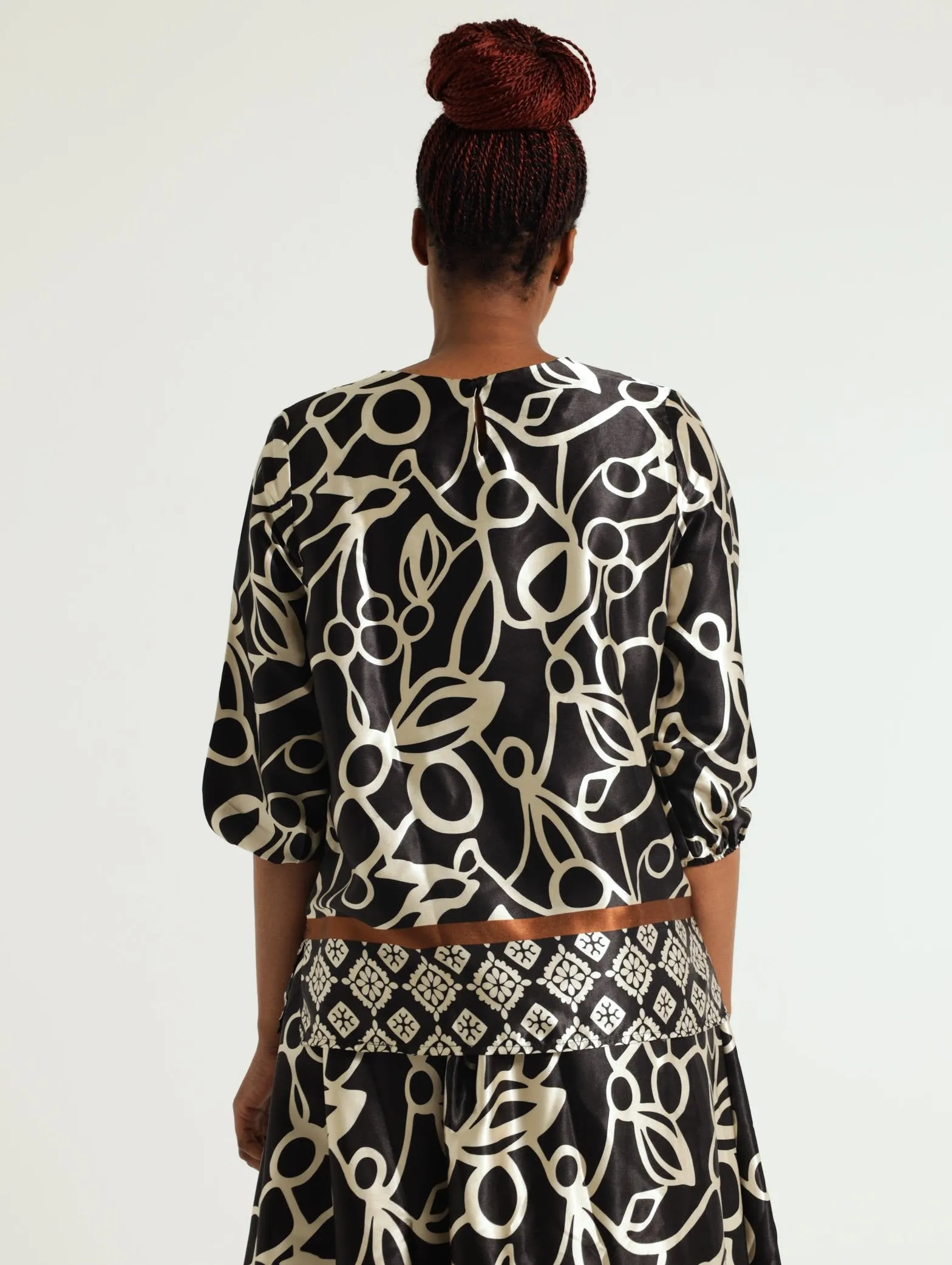 Satin Blouse - Black