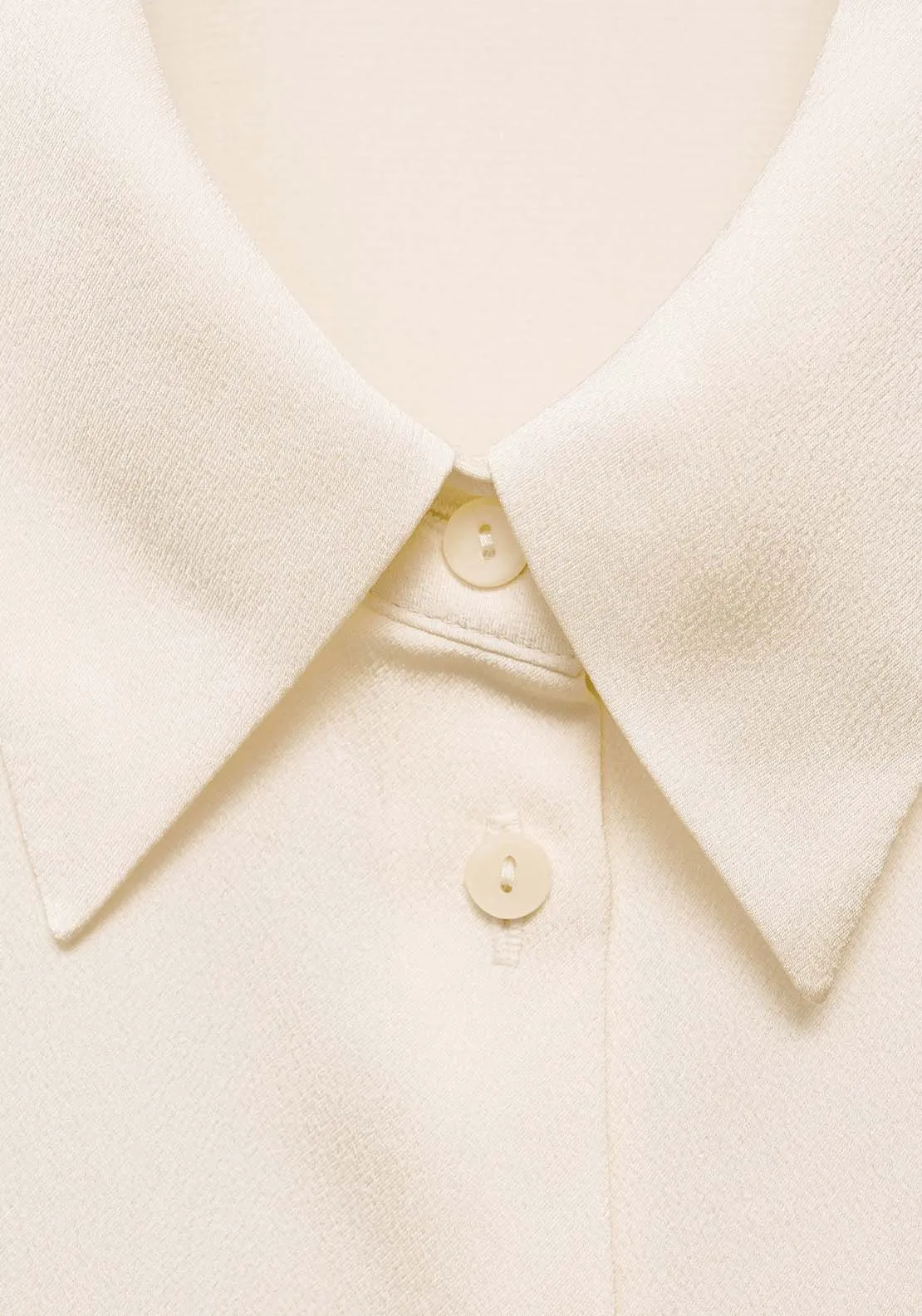 Satin finish flowy shirt - Beige