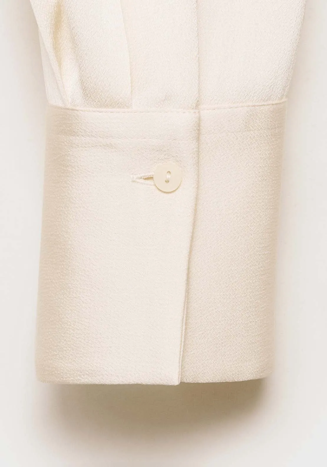 Satin finish flowy shirt - Beige