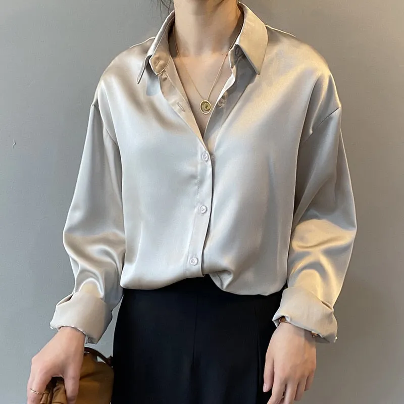 Satin Office Shirt