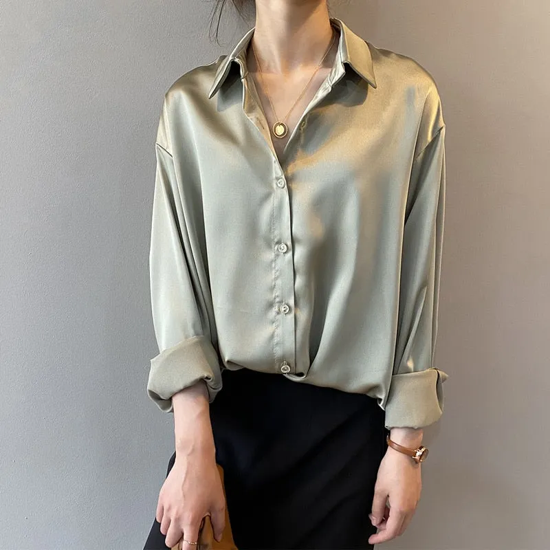 Satin Office Shirt