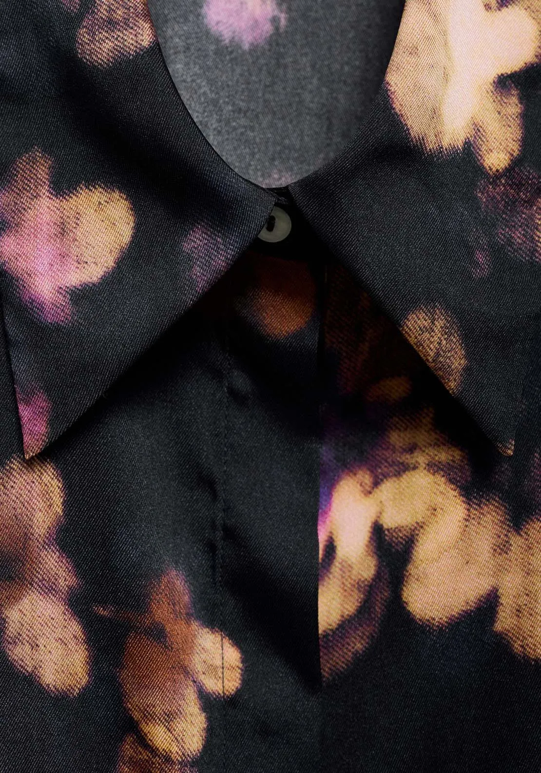 Satin print shirt - Medium Purple