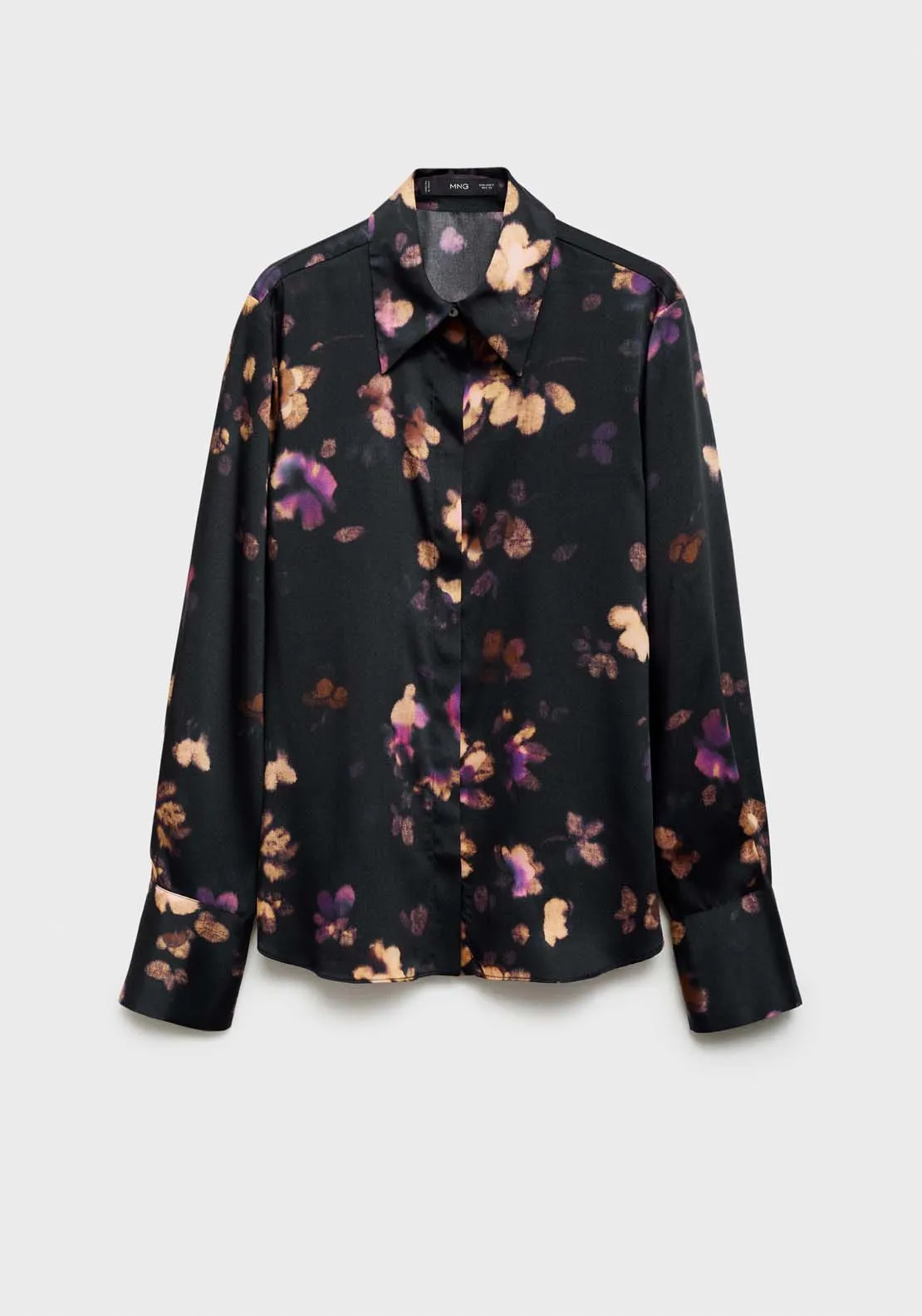 Satin print shirt - Medium Purple
