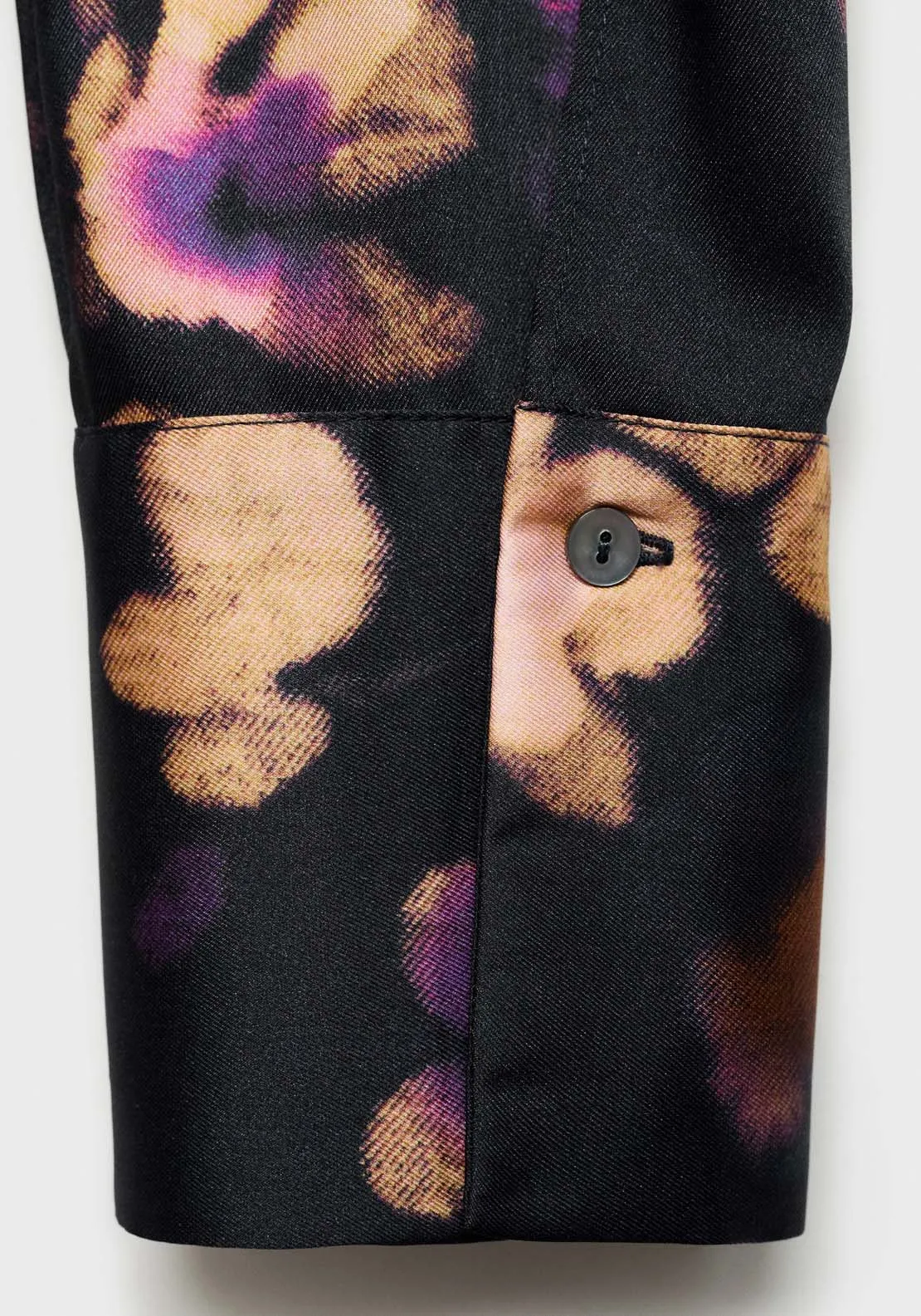 Satin print shirt - Medium Purple