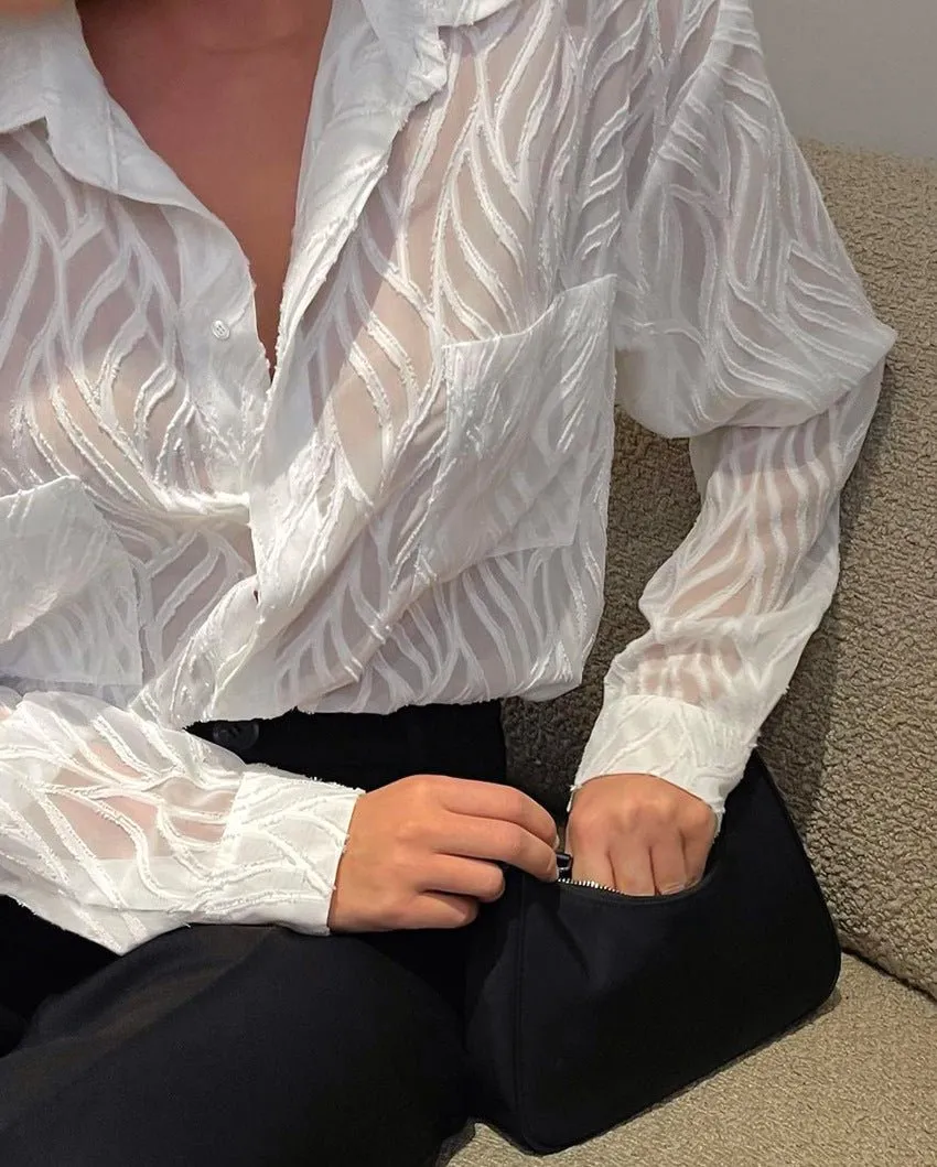 See-through Casual Blouse