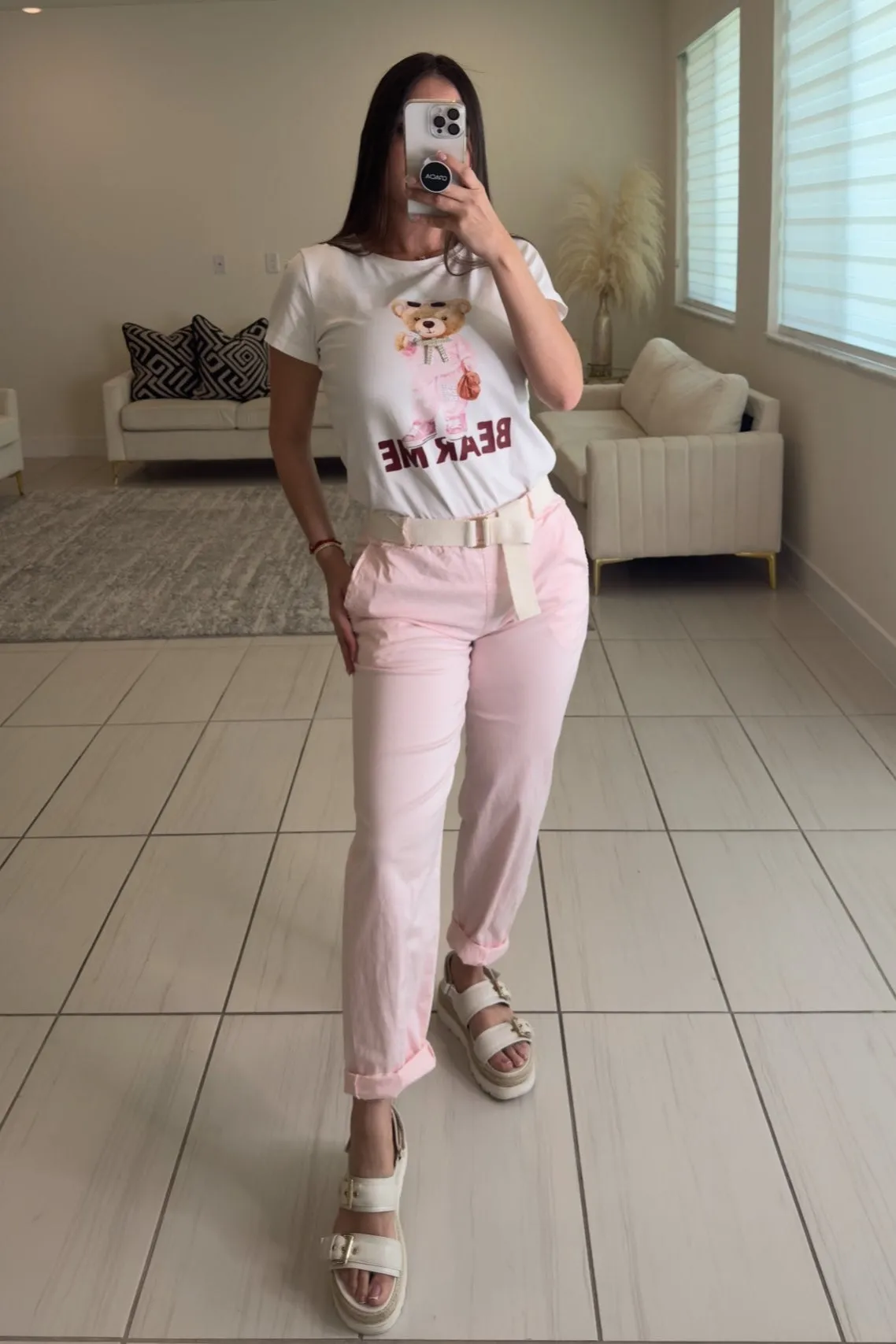 Soft Pink Jogger Pants