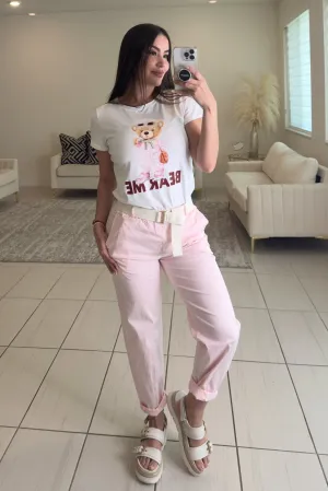 Soft Pink Jogger Pants