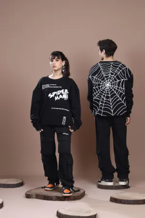 SPIDER WEB OVERSIZED SWEATSHIRT