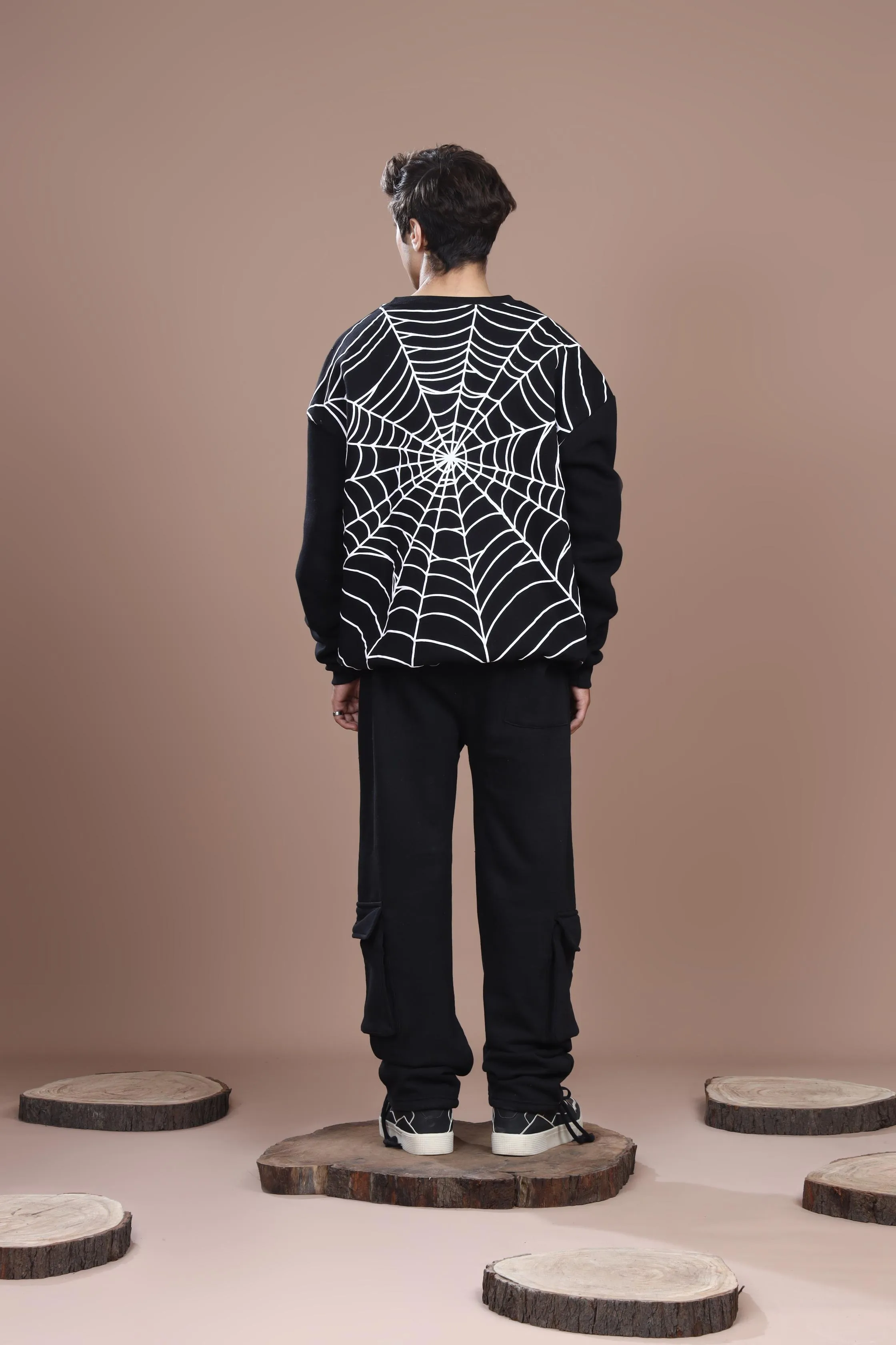 SPIDER WEB OVERSIZED SWEATSHIRT