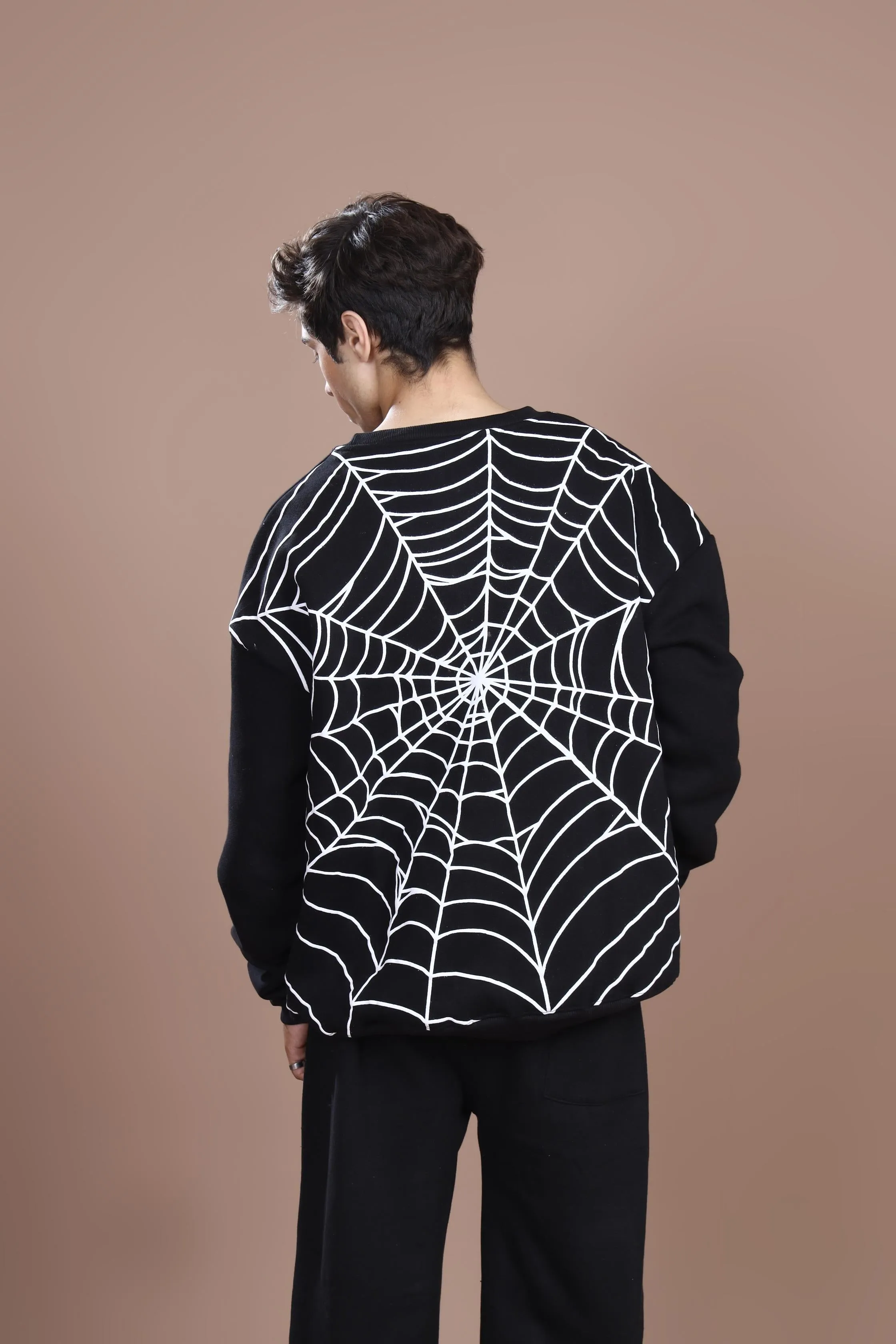 SPIDER WEB OVERSIZED SWEATSHIRT