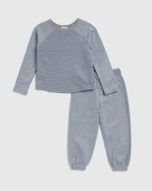 Splendid Toddler Boy Stripe Raglan Set Dusk
