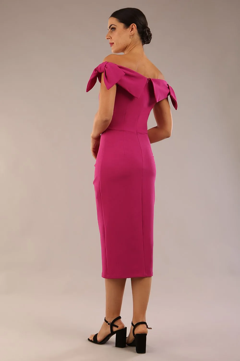 Strand Off-Shoulder Bow Tie Dress