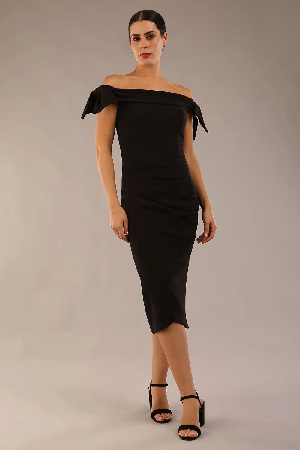 Strand Off-Shoulder Bow Tie Dress
