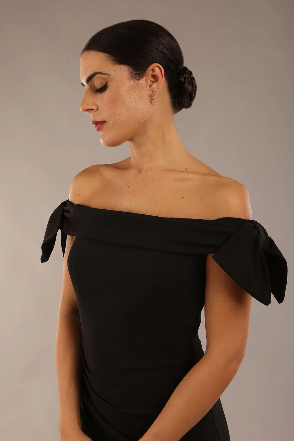Strand Off-Shoulder Bow Tie Dress