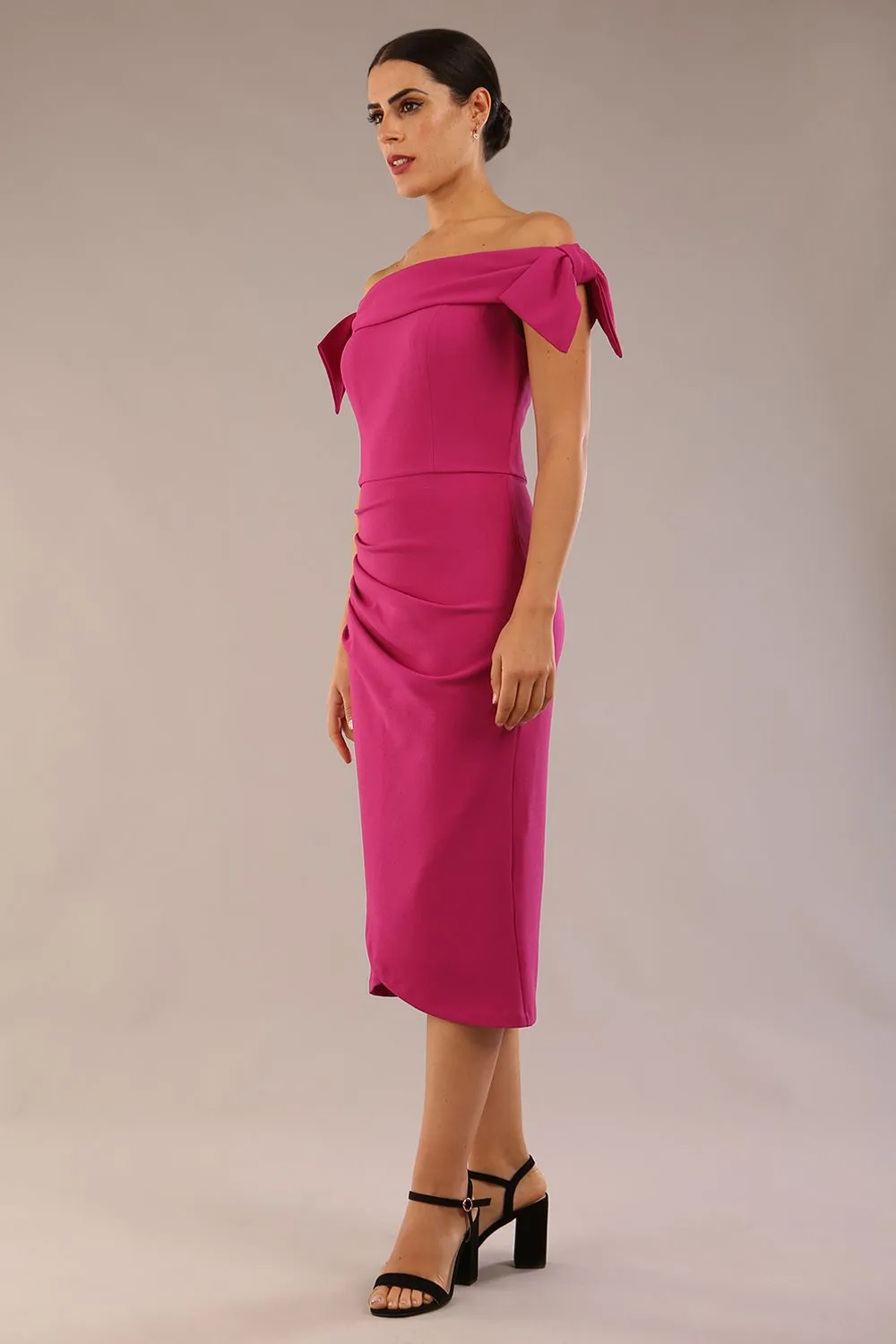 Strand Off-Shoulder Bow Tie Dress