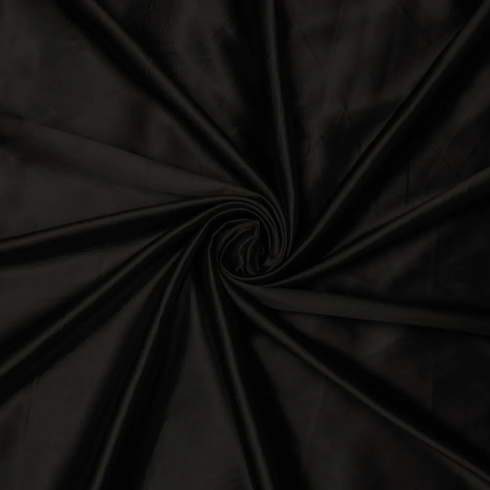 Stretch Satin Jet Black #19 140cm