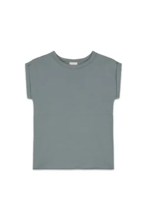 T-Shirt en Coton Bio Bama Bleu Gris
