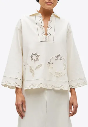Table Cloth Embroidered Lace Top