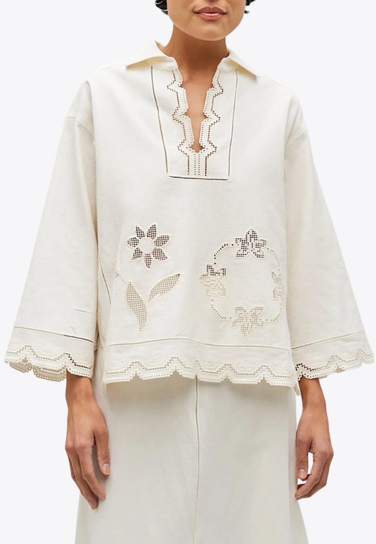 Table Cloth Embroidered Lace Top
