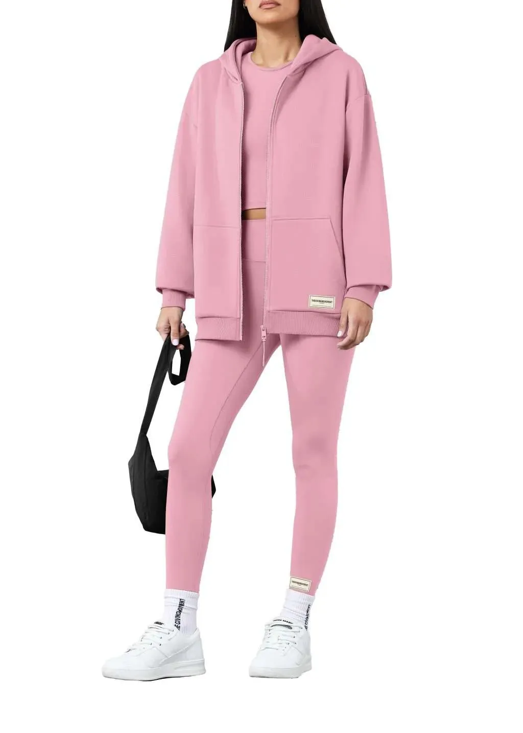 THE GIVING MOVEMENT COTTON OVERSIZED ZIP HOODIE