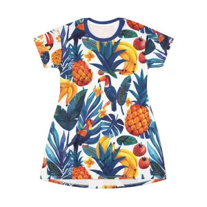 Toucan Tropical Escape T-Shirt Dress