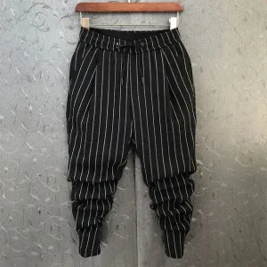 TrendStripes Herren Sommer High-Waist Streifen Leggings