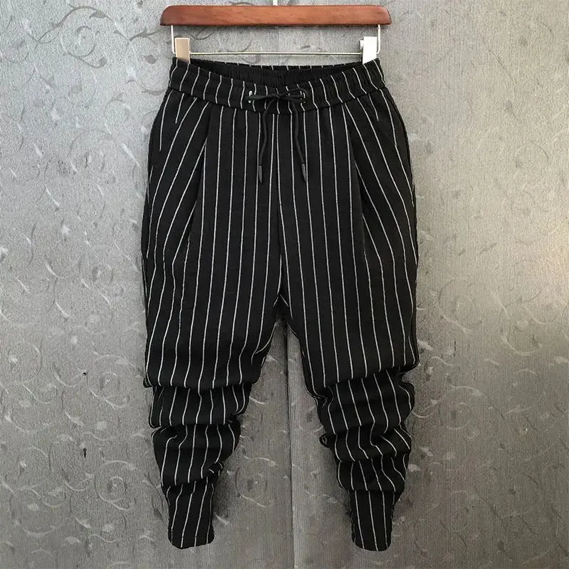 TrendStripes Herren Sommer High-Waist Streifen Leggings