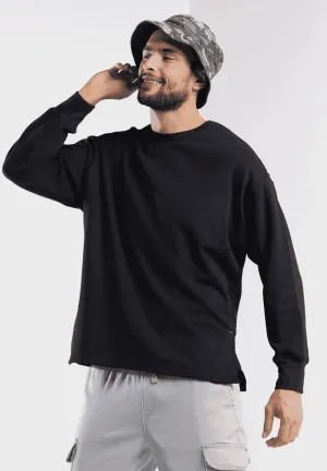 TRIBE OF 6 ACHILLES ORGANIC COTTON  OVERSIZED UNISEX SWEATSHIRT WITH EMBROIDERY