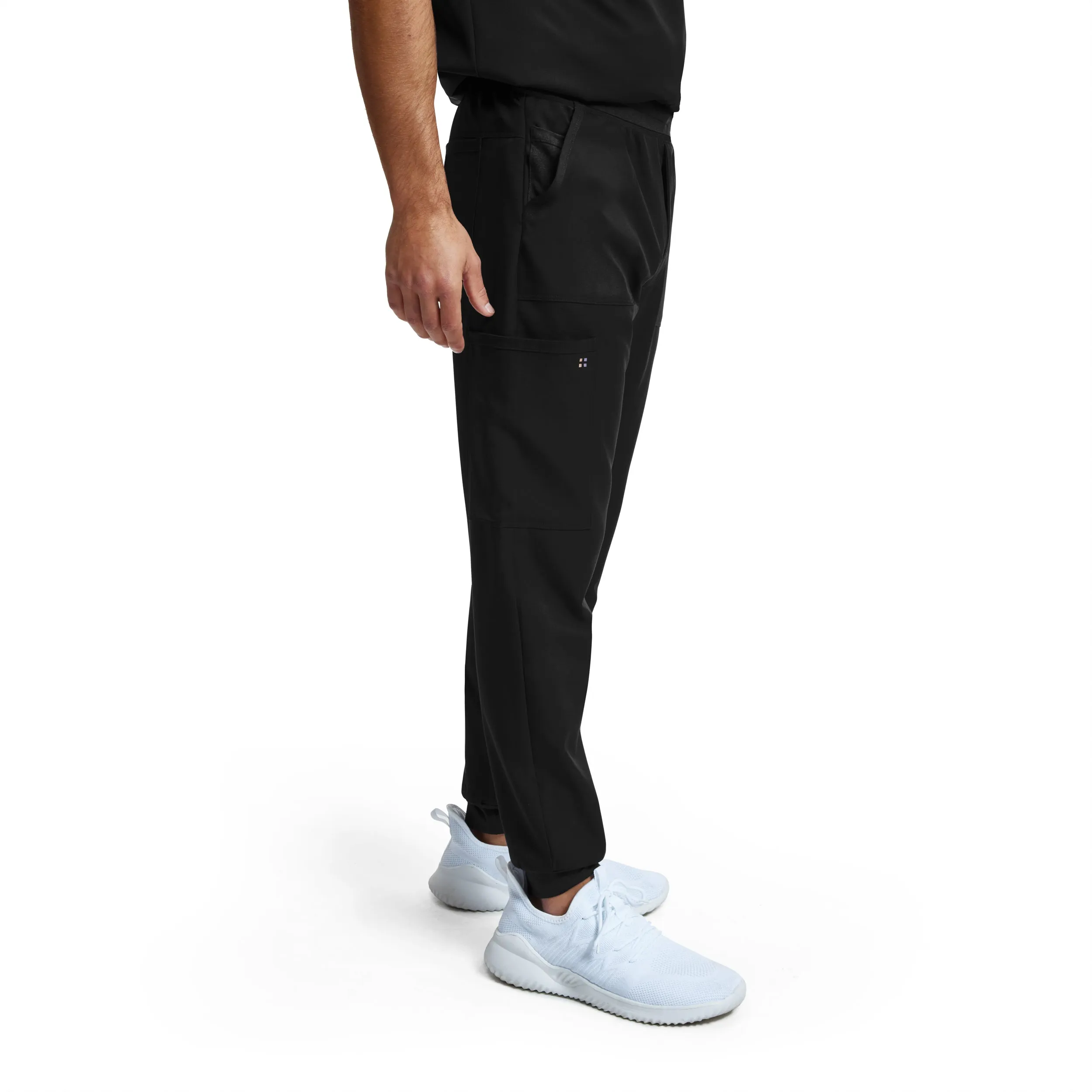 VIBE WB431 Men's Jogger Scrub Pants Black