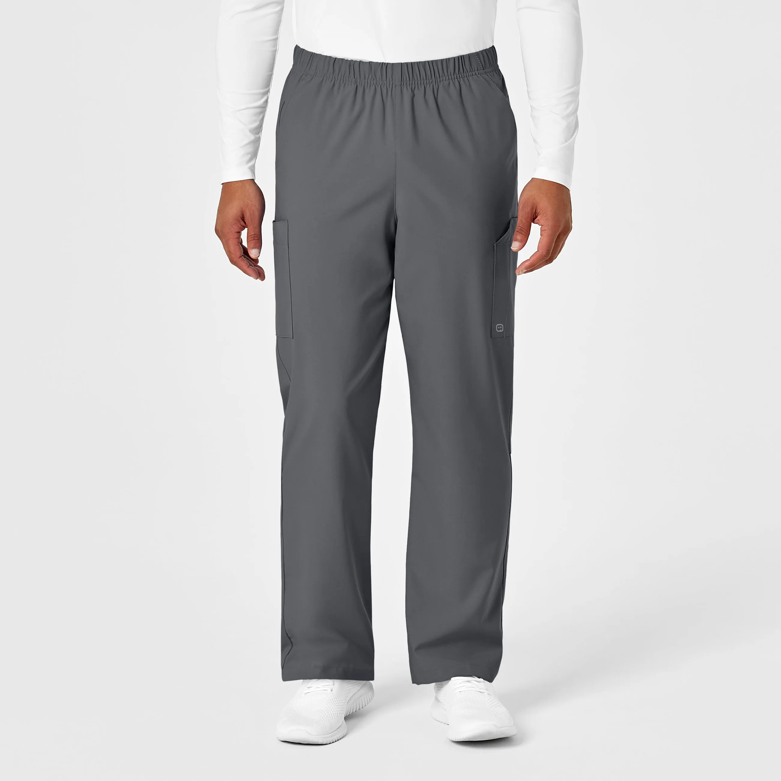 W123 5855 Unisex Multi-Cargo Scrub Pants Pewter