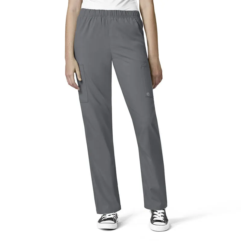 W123 5855 Unisex Multi-Cargo Scrub Pants Pewter