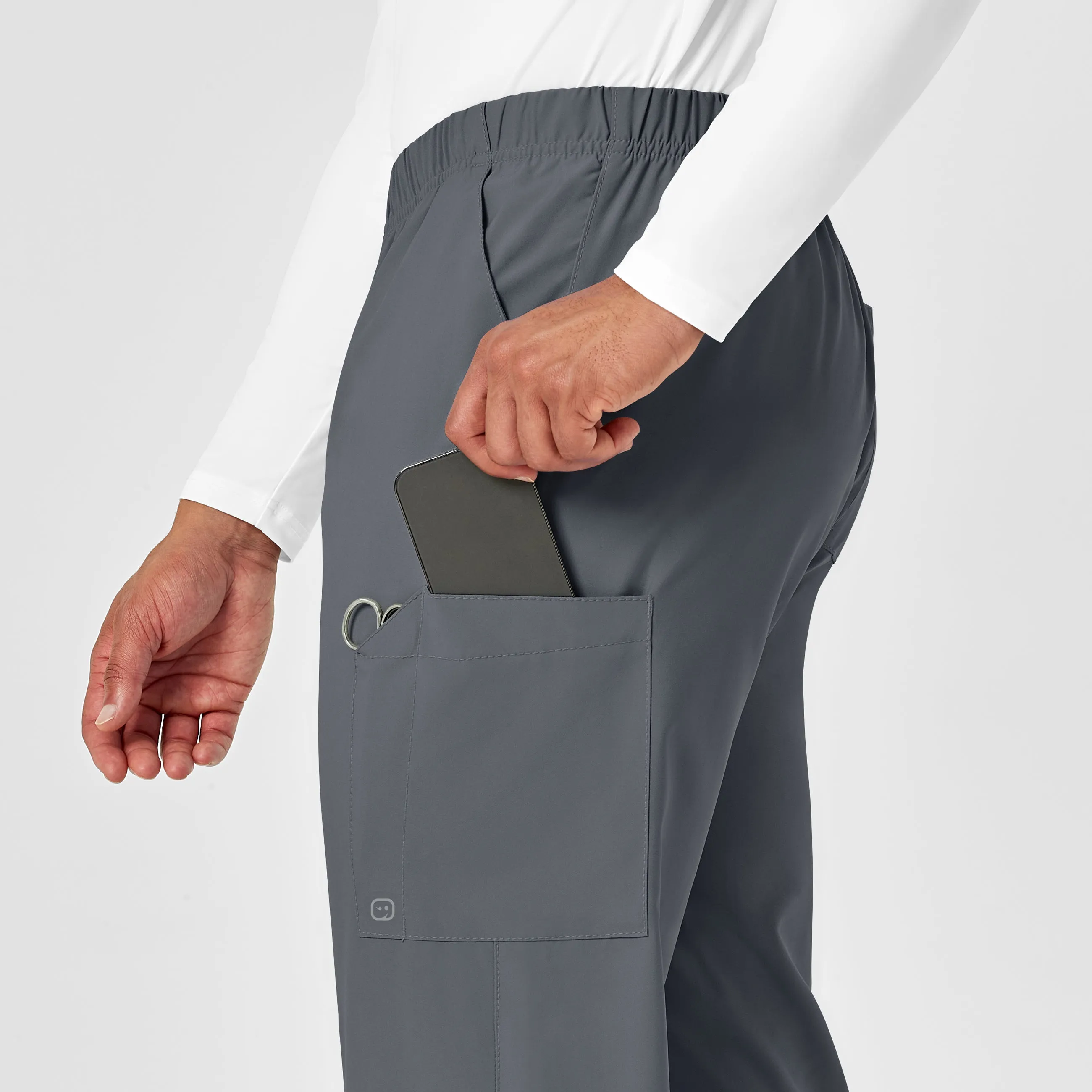 W123 5855 Unisex Multi-Cargo Scrub Pants Pewter